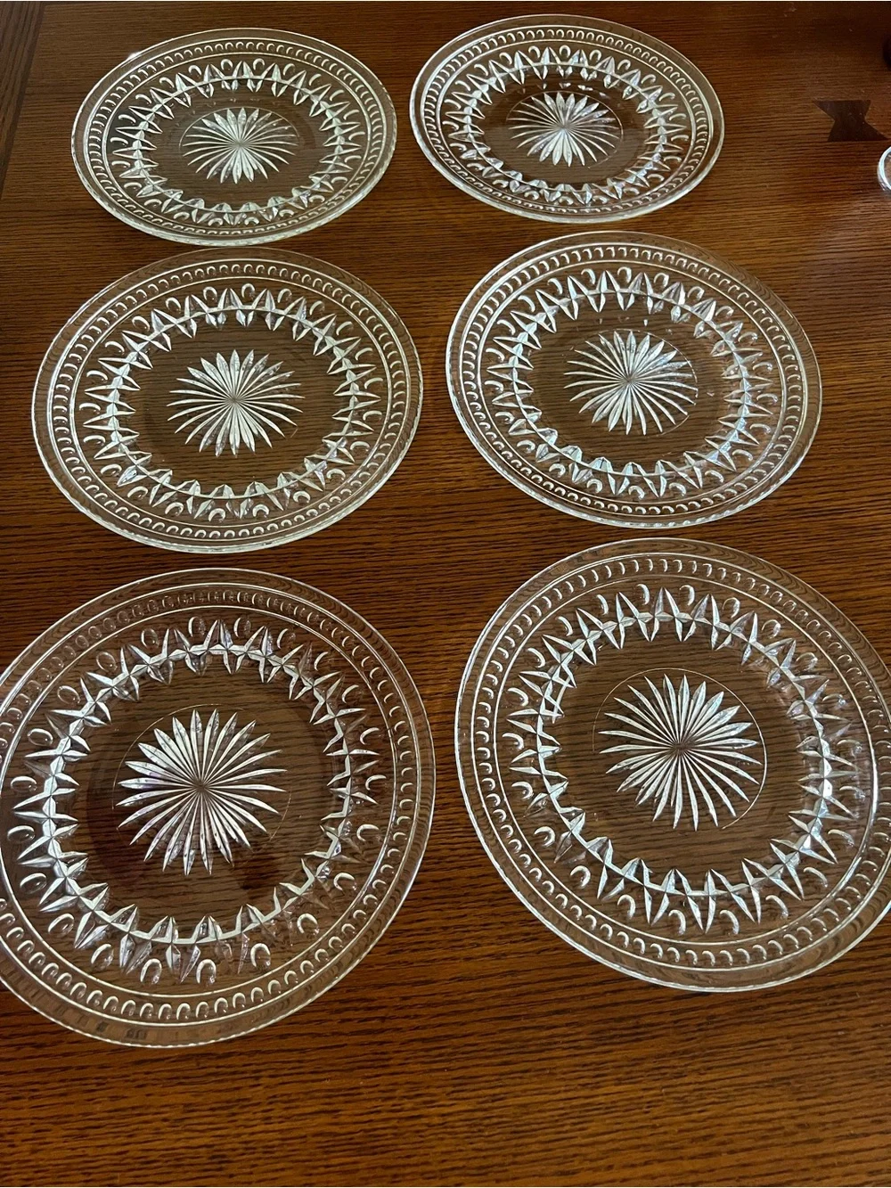 Vintage Indiana Glass Park Lane Lunch/ Salad Plates (set of 6) MCM